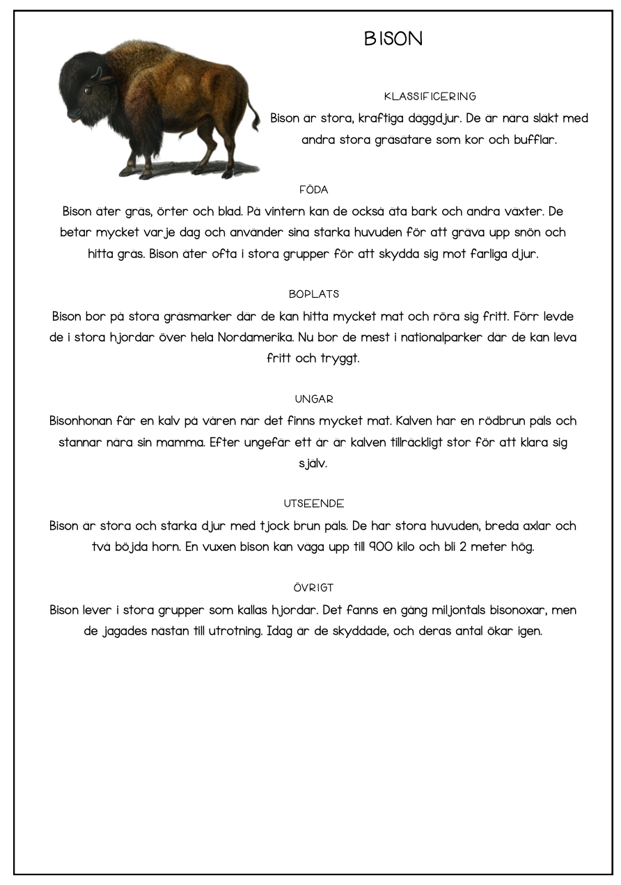 Nordamerikas djur - 12 faktatexter i 3 nivåer