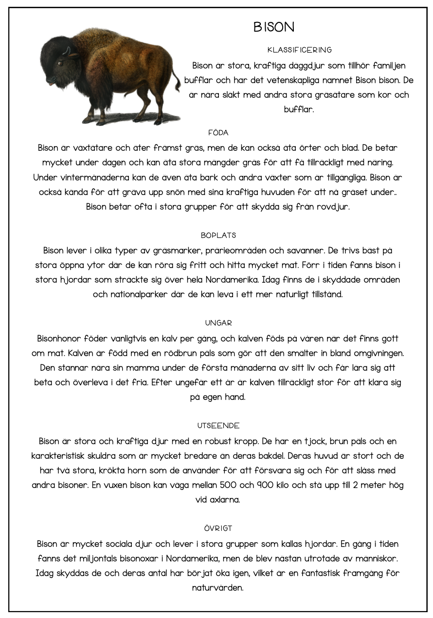 Nordamerikas djur - 12 faktatexter i 3 nivåer