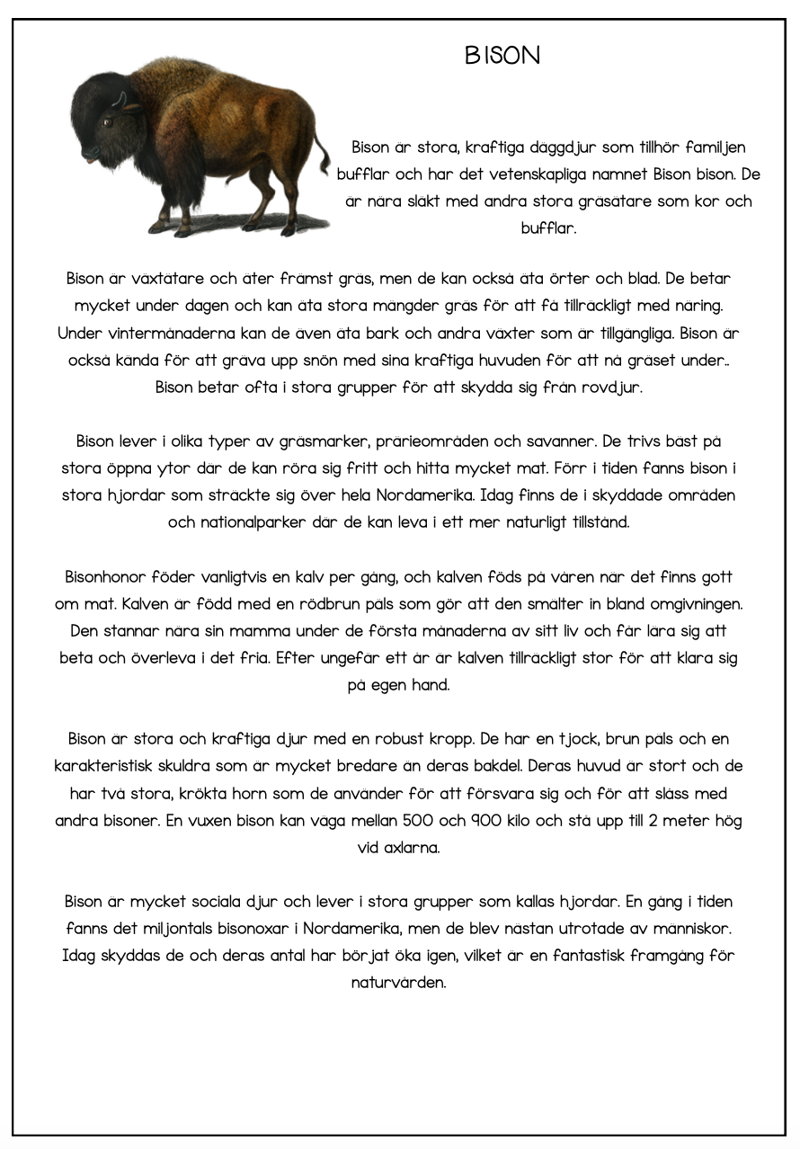 Nordamerikas djur - 12 faktatexter i 3 nivåer