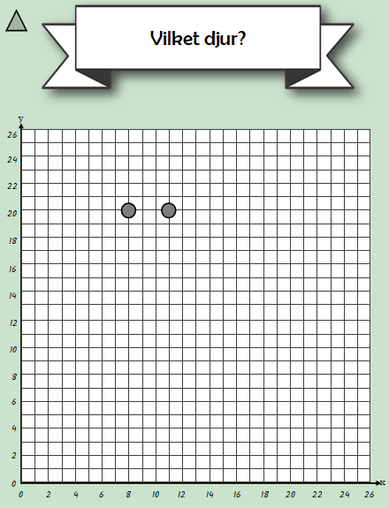 Koordinatsystem - prick till prick- vilket djur framträder - uggla