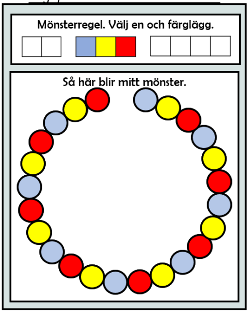 Trä halsband med mönster - planera mönstret utifrån den upprepande delen.