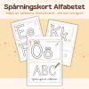 Spårningskort alfabetet