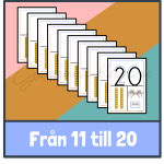 Väggsiffror med skrivriktning – stapel (11-20) - bild 3