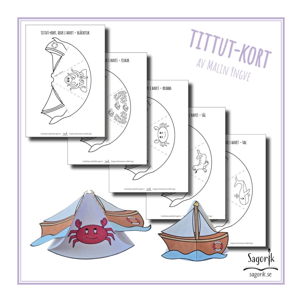 Tittut-kort Djur i havet