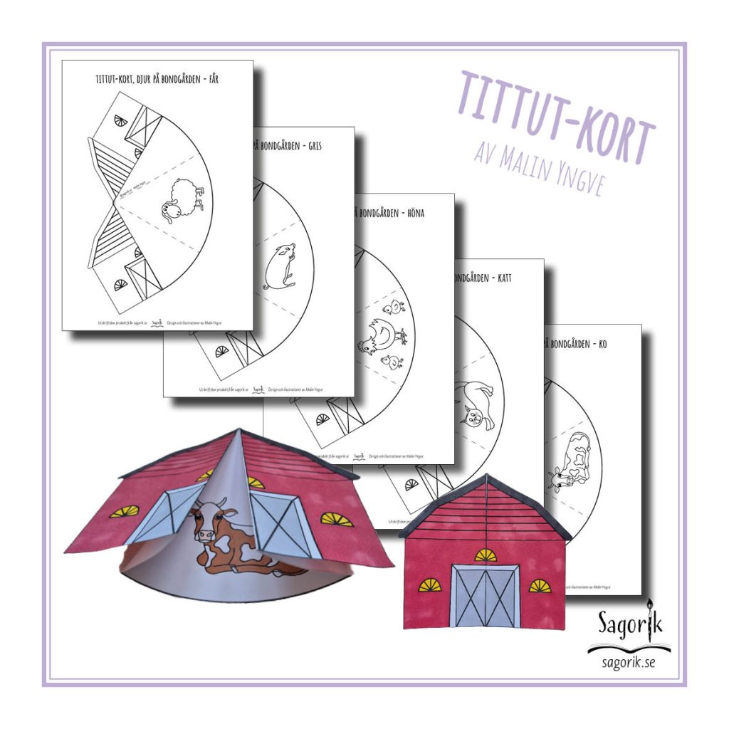 Tittut-kort Djur på bondgården
