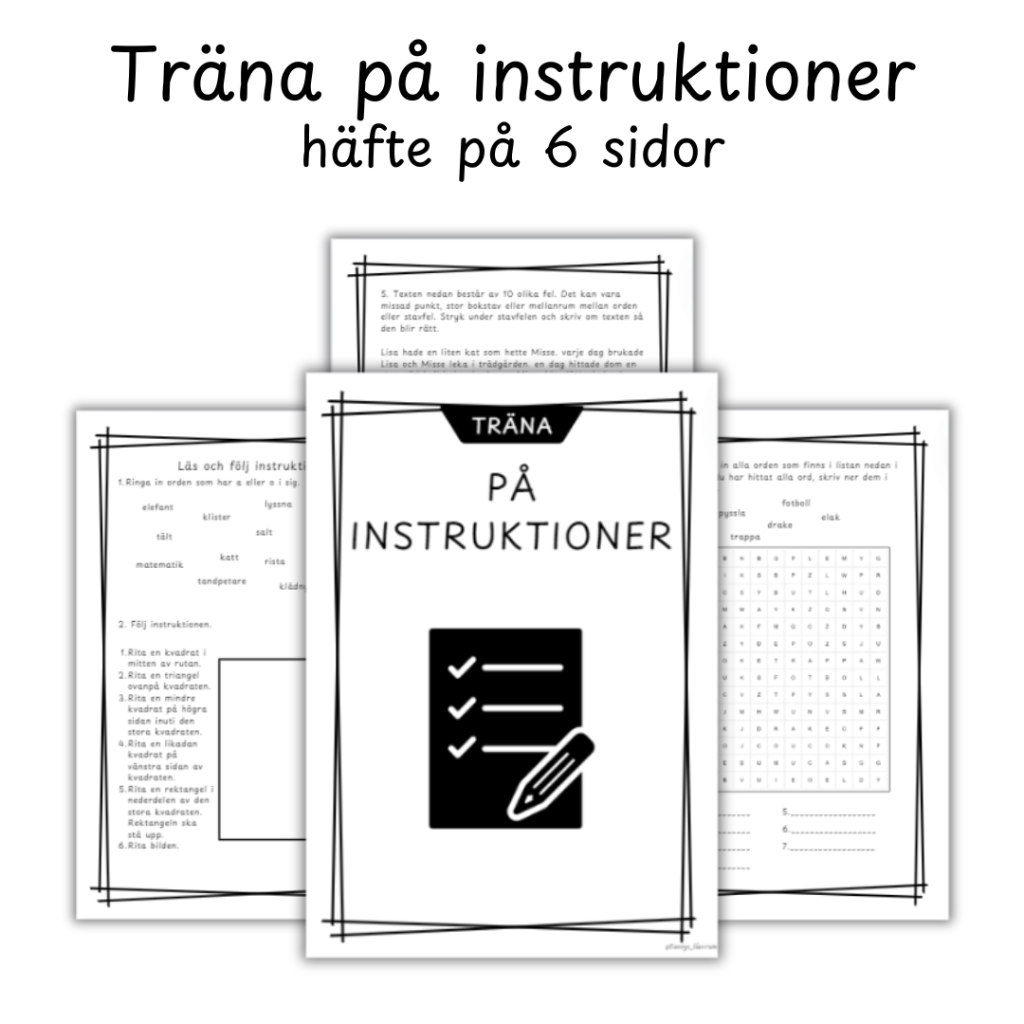 Häfte-träna på instruktioner