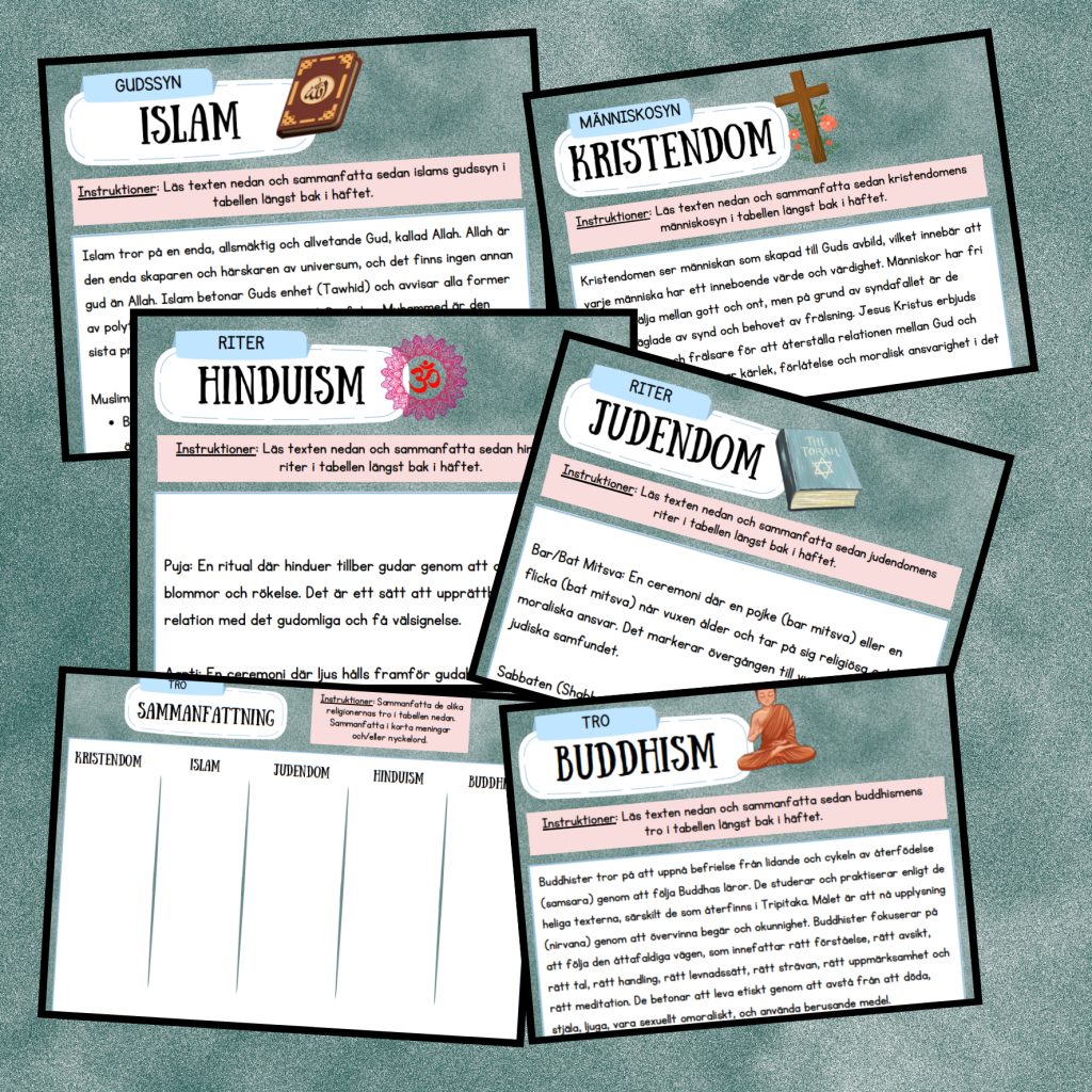 Världsreligioner: Komplett material