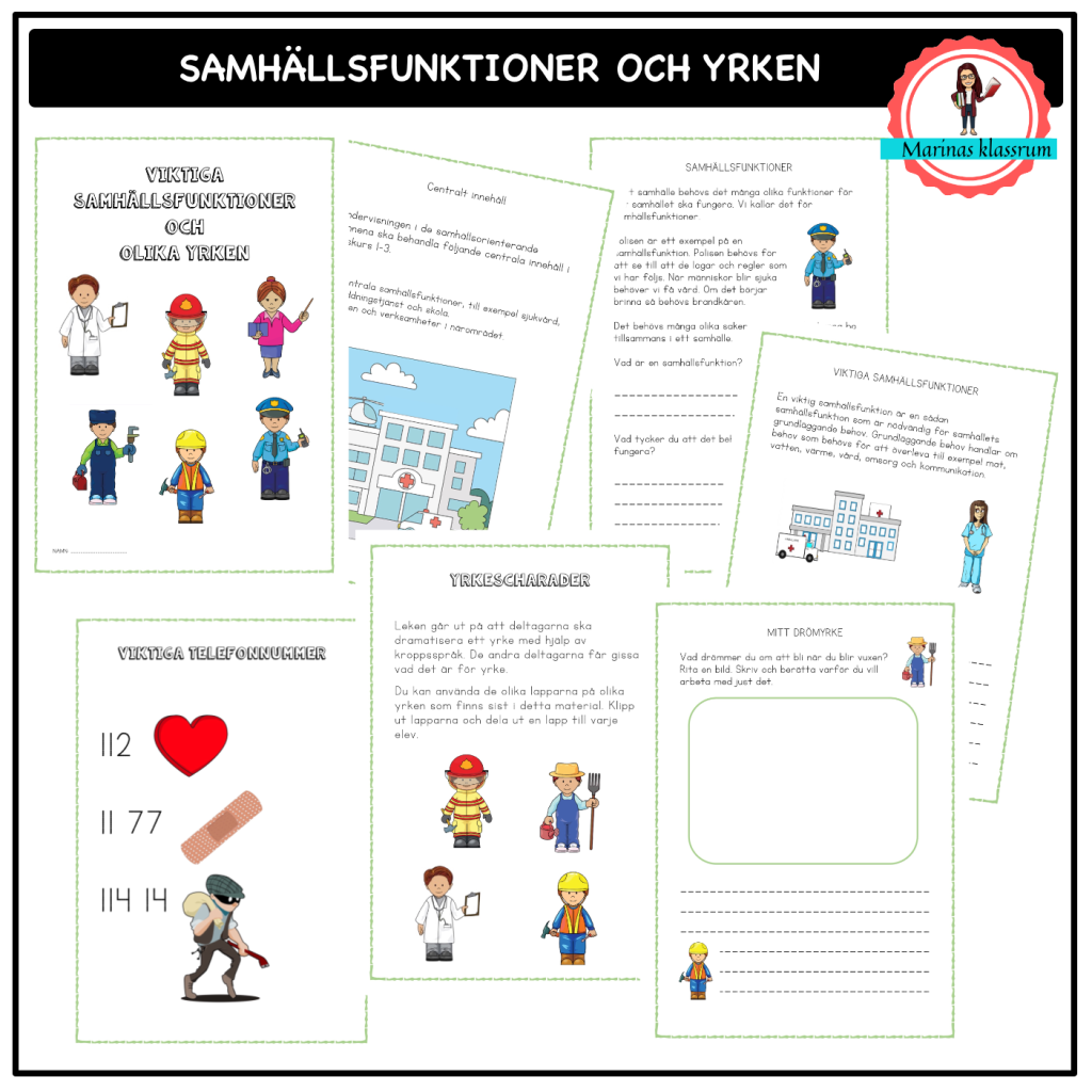 Viktiga samhällsfunktioner och yrken