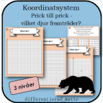 Koordinatsystem – prick till prick- vilket djur framträder- björn - bild 1