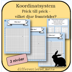 Koordinatsystem - prick till prick - vilket djur framträder - kanin
