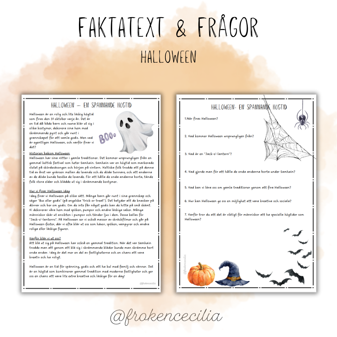 Läsförståelse- faktatext & frågor