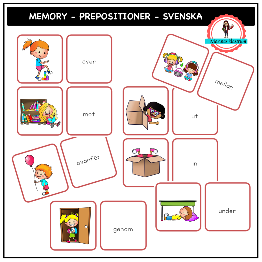 Memory – prepositioner – svenska
