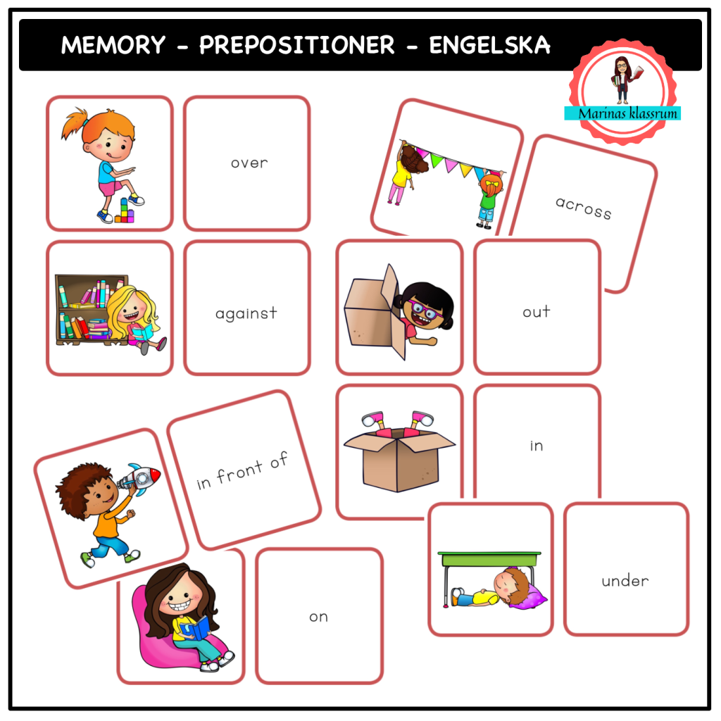 Memory – prepositions – English