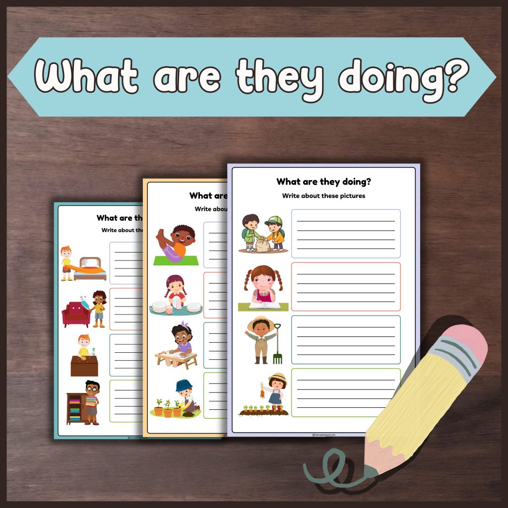 Engelska: What are they doing? 8 sidor