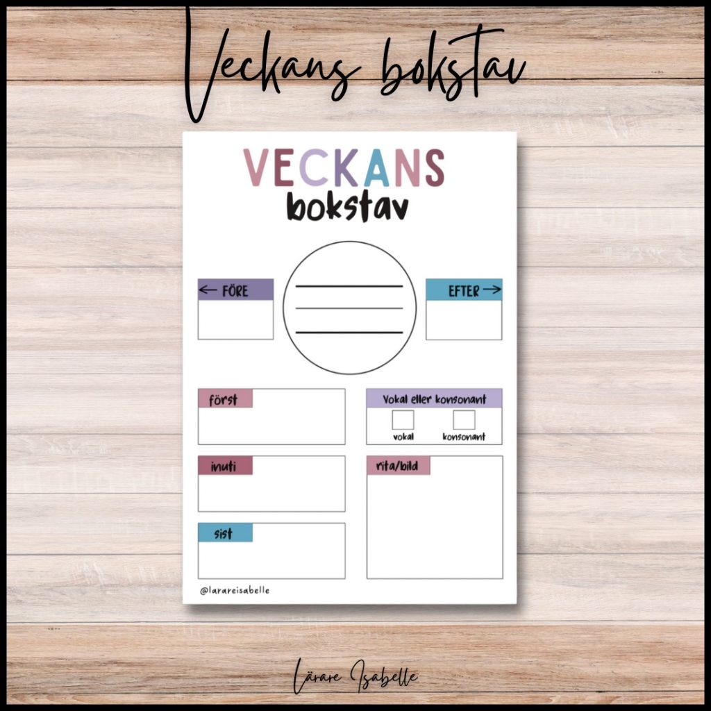 Veckans bokstav
