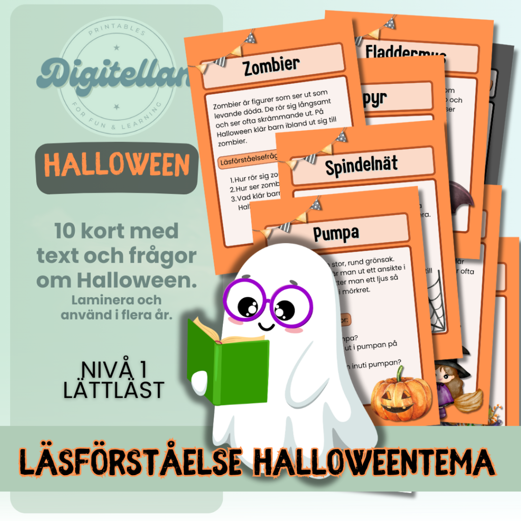 Läsförståelse Halloween Nivå 1