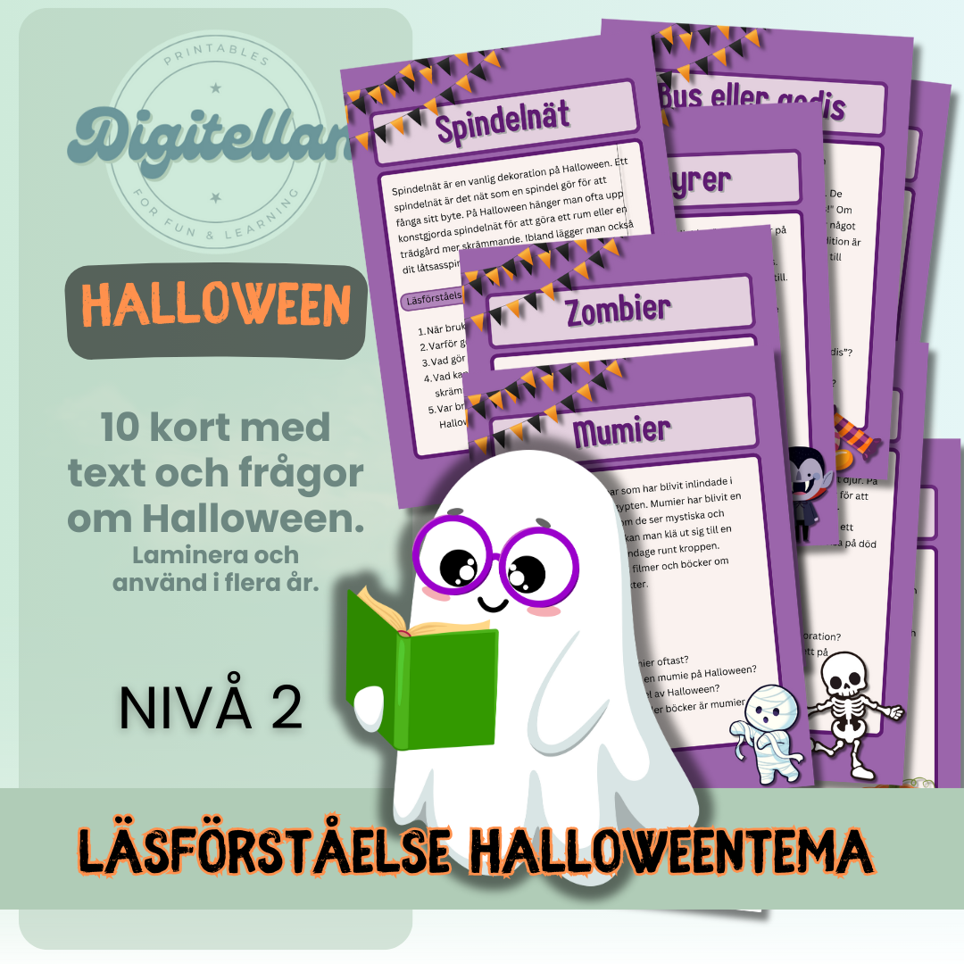 Läsförståelse Halloween Nivå 2