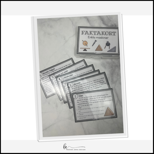PAKET: Enkla maskiner (faktakort, arbetshäfte, flikbok och bildstöd)