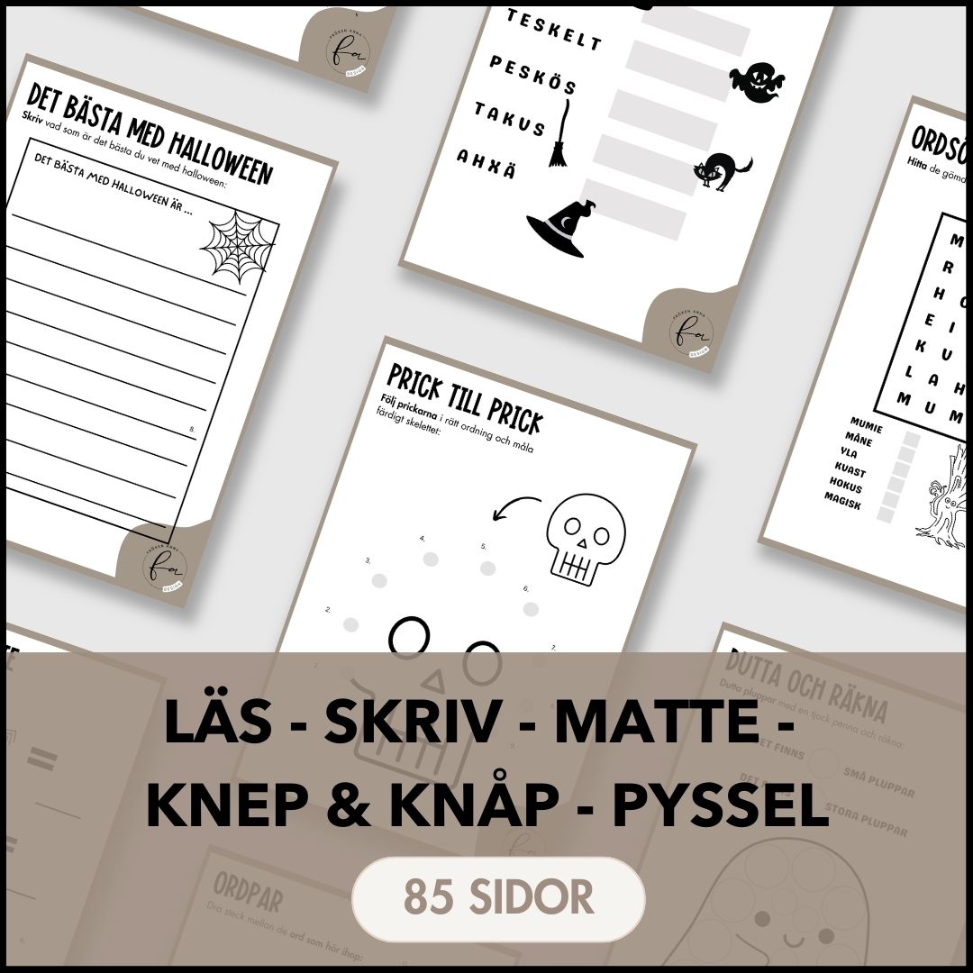 STORA Halloweenhäftet | Aktivitetsbook Hallowen (85 SIDOR)