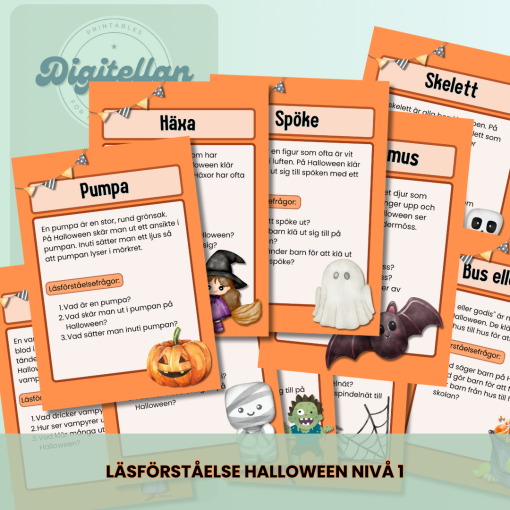 Läsförståelse Halloween Nivå 1