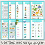 Arbetshäfte bokstäver och siffror – tema Dinosaurier - bild 2