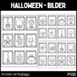 Halloween – bilder att färglägga – 34 st - bild 1