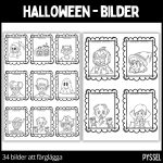 Halloween – bilder att färglägga – 34 st - bild 2