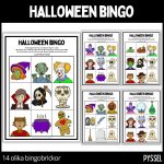 Halloween bingo – 14 bingobrickor - bild 1