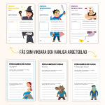 Personbeskrivning – vikbara och vanliga arbetsblad - bild 2