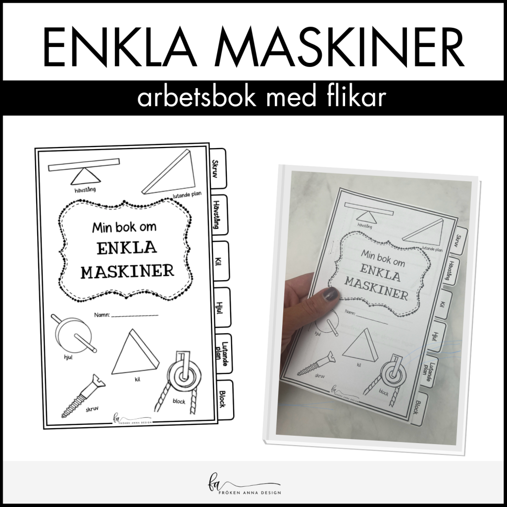 Enkla maskiner: Flikbok / Arbetsbok med flikar