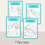 Arbetshäfte bokstäver och siffror – tema Dinosaurier - bild 5