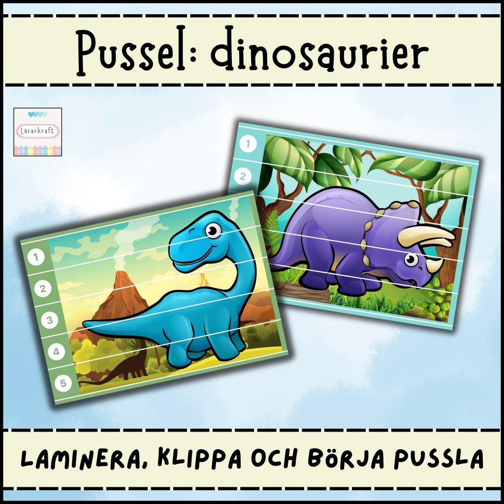 Pussel Dinosaurier (12 st)
