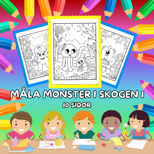 Måla Monster i Skogen Nr 1