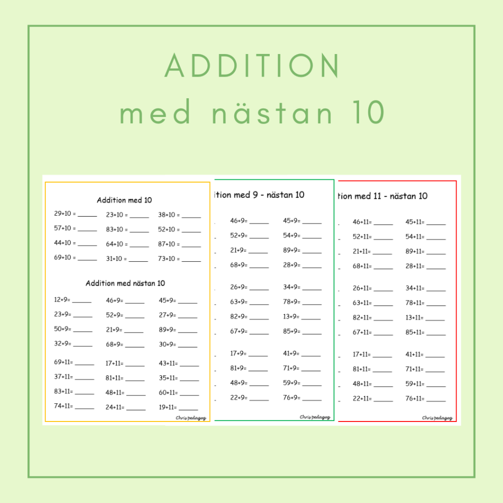 Addition med nästan 10
