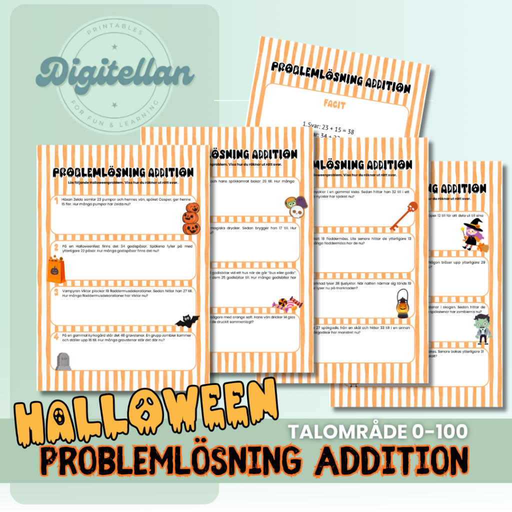 Problemlösning Addition – Halloween