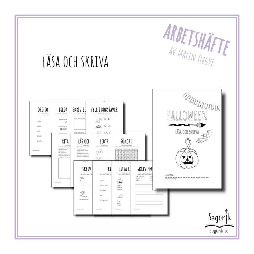 Arbetshäfte Halloween läsa och skriva