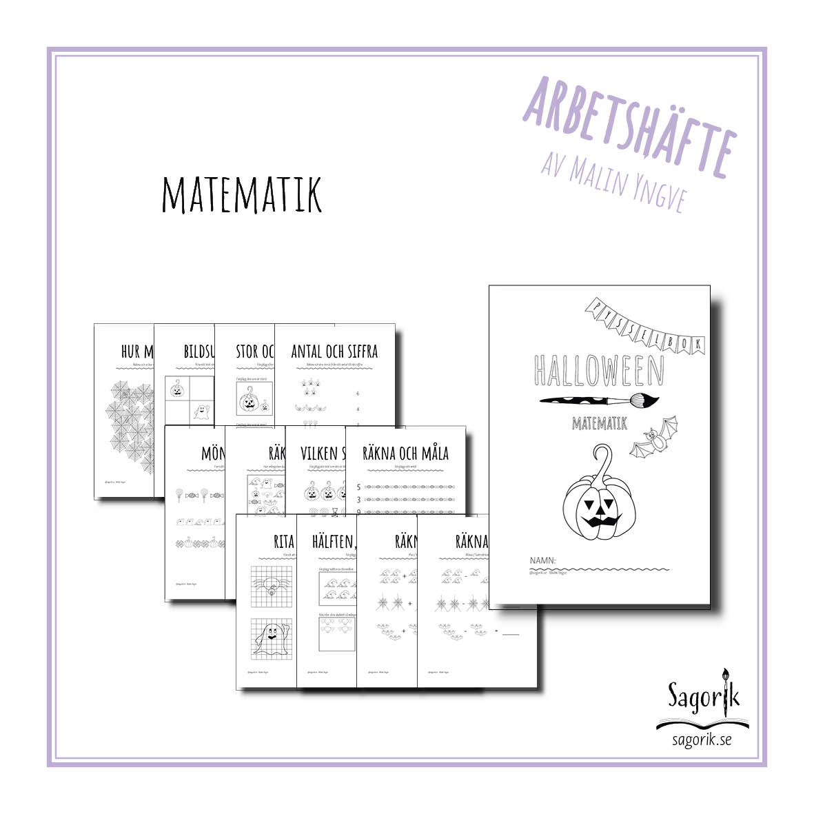 Arbetshäfte halloween matematik