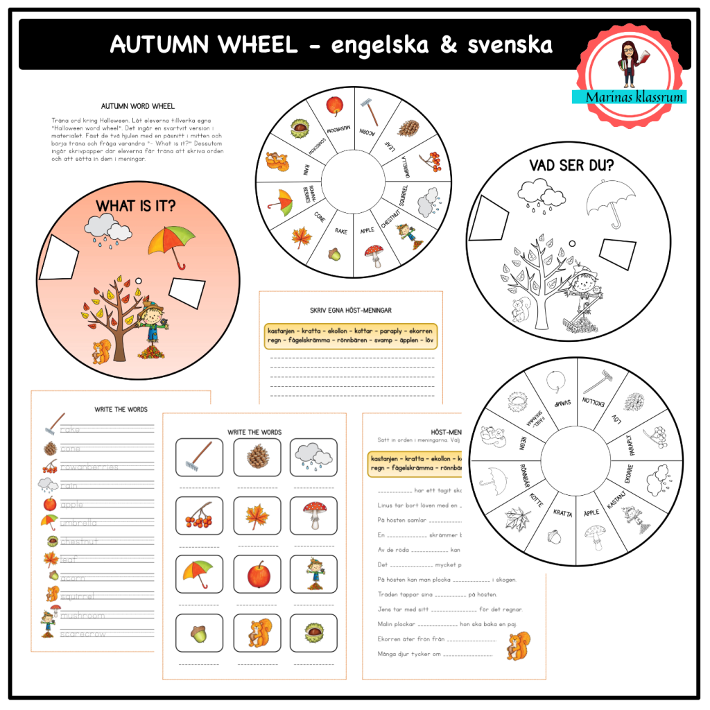 Autumn wheel – engelska och svenska