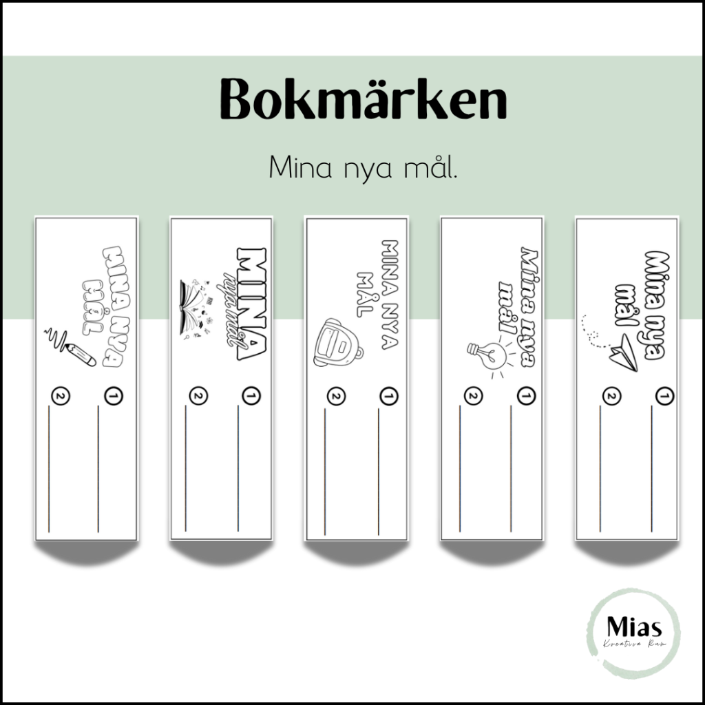 Bokmärken: Mina mål