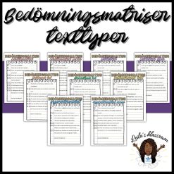 Bedömningsmatris texttyper