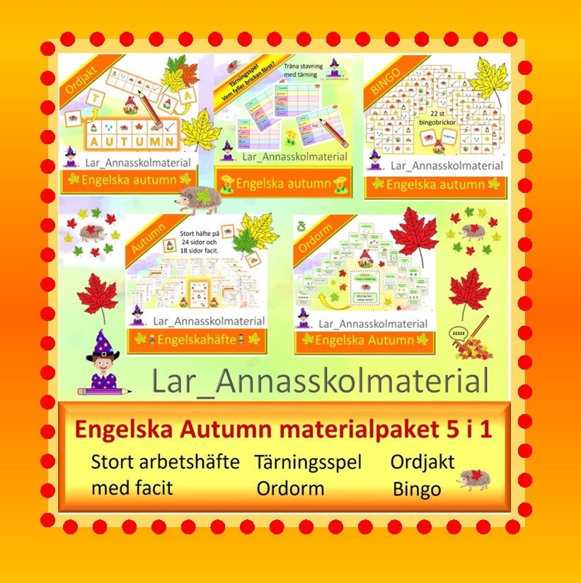 Engelska Autumn materialpaket 5 i 1