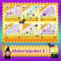 Engelska Halloween materialpaket 6 i 1