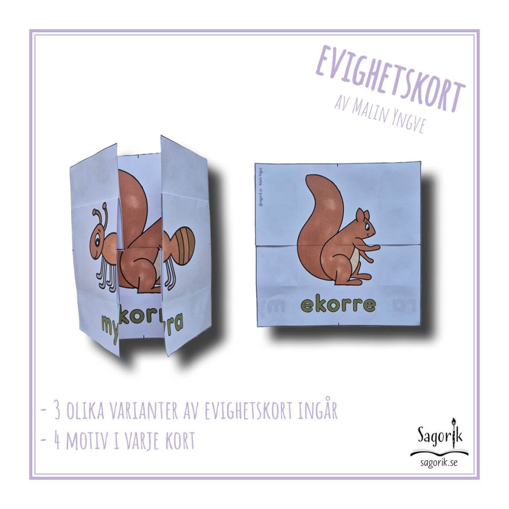 Evighetskort djur i skogen