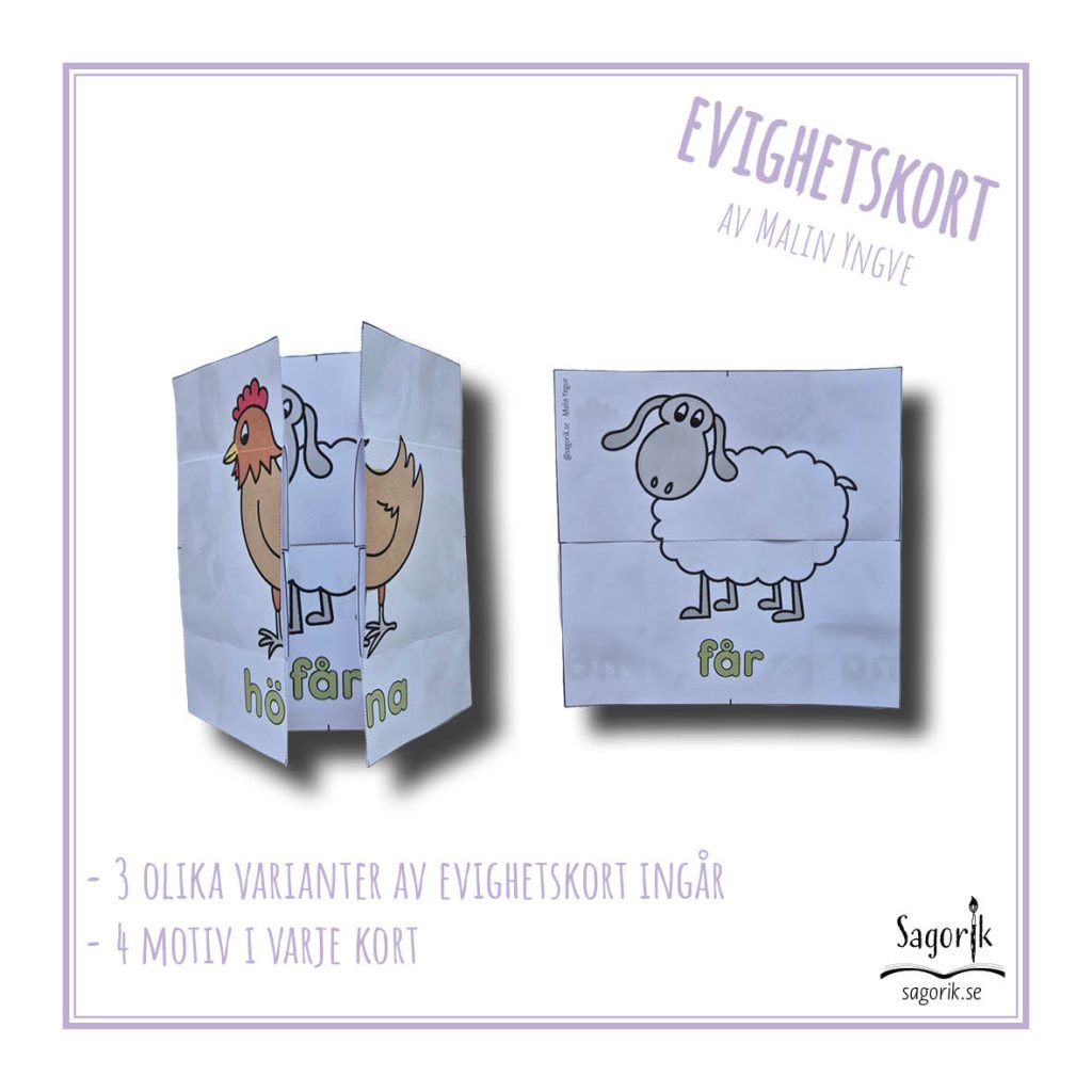 Evighetskort djur på bondgården