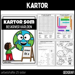 Kartor - arbetshäfte - 26 sidor