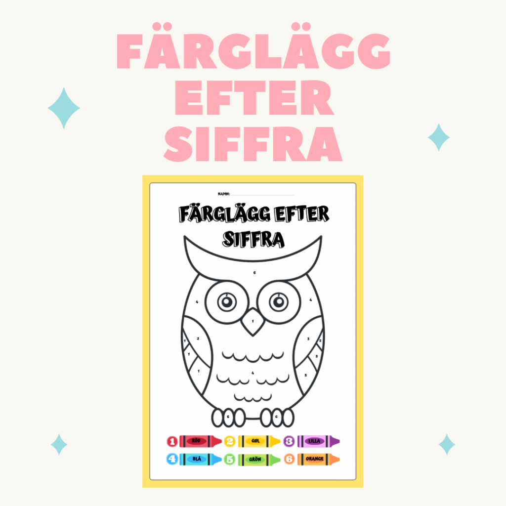 Färglägg efter siffra