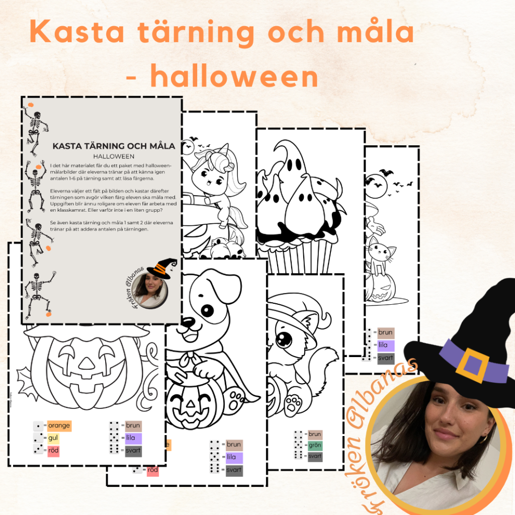 Kasta tärning och måla – halloween