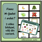M – hör ni ljudet i bilden? Bildspel för arbete med bokstavsljudet M. - bild 1