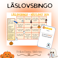 HALLOWEEEN - LÄSLOVSBINGO 2024 (uppdaterad för 2025)