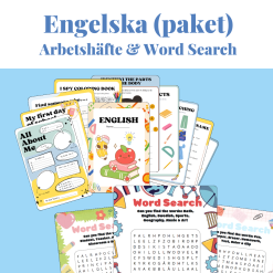 Engelska - Arbetshäfte & Word search(paket)